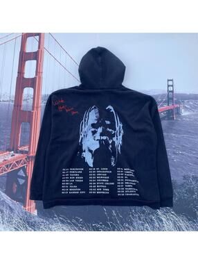 Travis Scott Astroworld Tour Wish You Were Here Mens Size Large Black Hoodie L